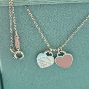 Tiffany & Co Mini Double RTT Hearts Necklace